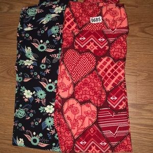 2 pack bundle of Lularoe Leggings TC